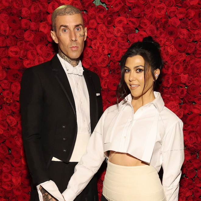 Kourtney Kardashian & Travis Barker Visit Disneyland With Baby Rocky